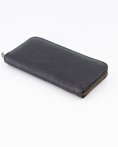 The Camps Bay Purse | Black Leather and Navy Canvas