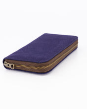 Load image into Gallery viewer, The Camps Bay Purse | Brown Leather Inner and Navy Canvas Outer
