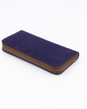 Load image into Gallery viewer, The Camps Bay Purse | Brown Leather Inner and Navy Canvas Outer
