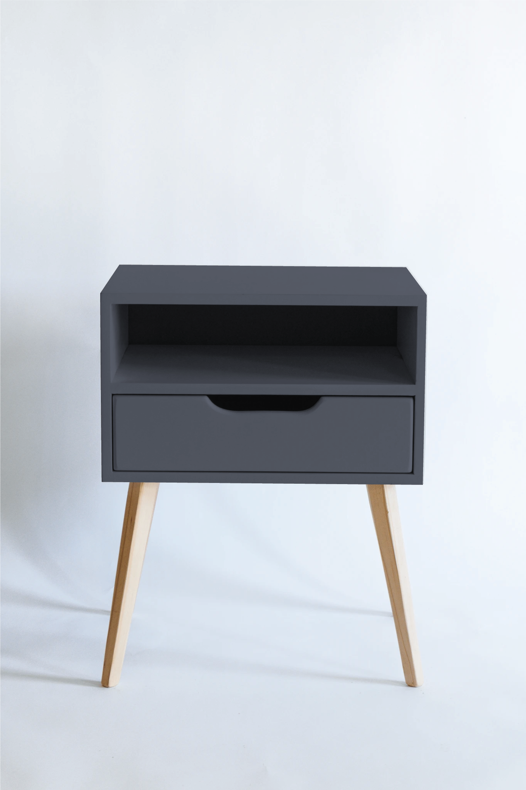 Secaleni Grey Side Table Single Drawer With Shelf