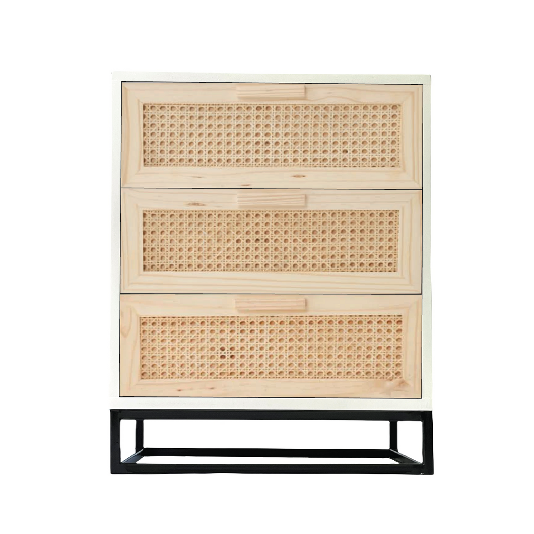 Delta 3 Drawer Pedestal - White