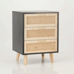 Romeo 3 Drawer Pedestal - Black