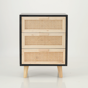 Romeo 3 Drawer Pedestal - Black