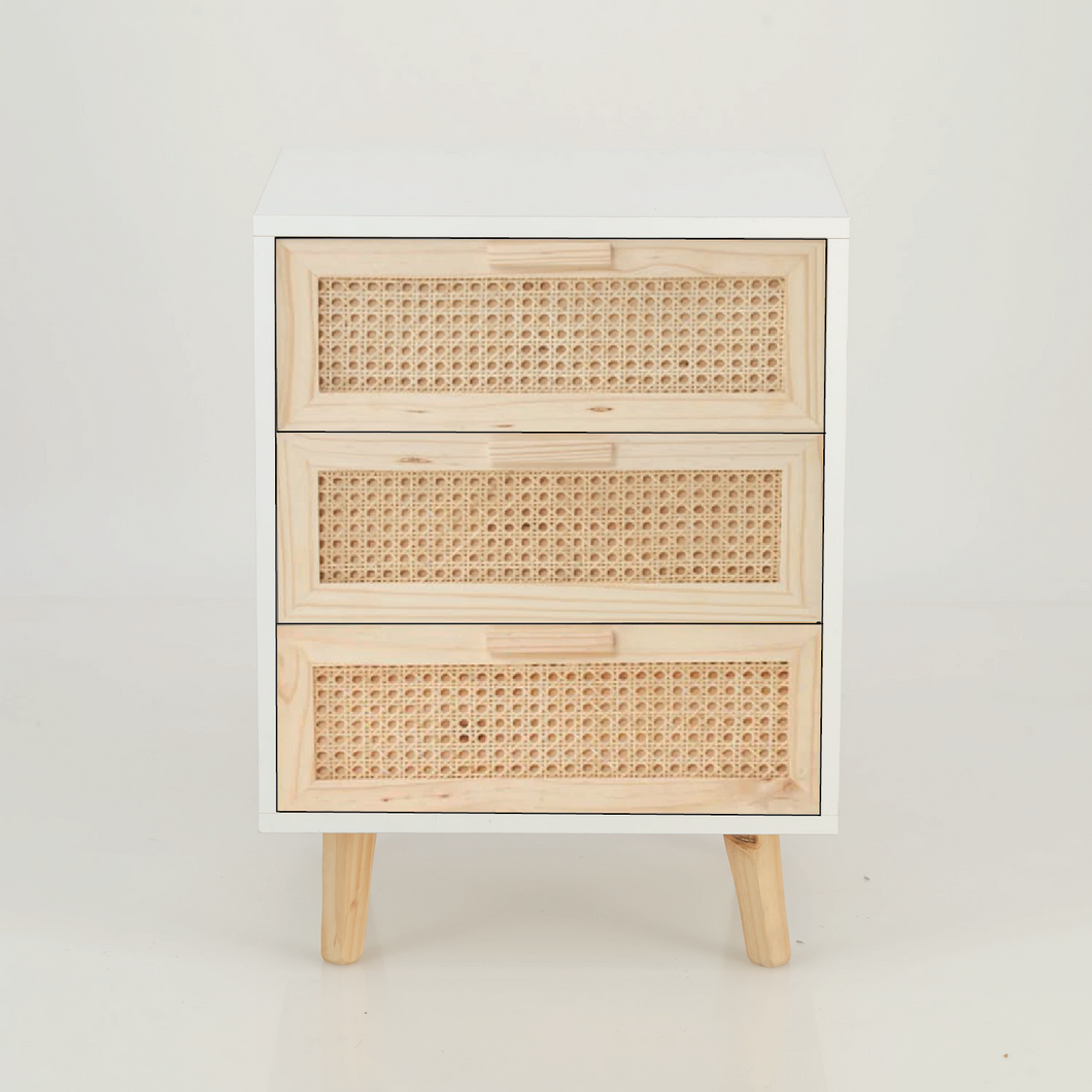 Romeo 3 Drawer Pedestal - White