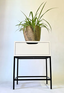 El Capitan Side Table One Drawer With Cutout Handles