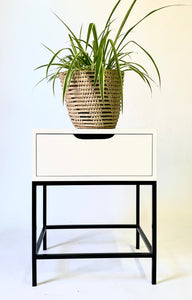 El Capitan Side Table One Drawer With Cutout Handles