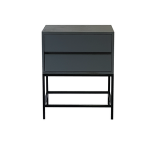 El Capitan Grey Side Table Two Drawer With Hidden Handles