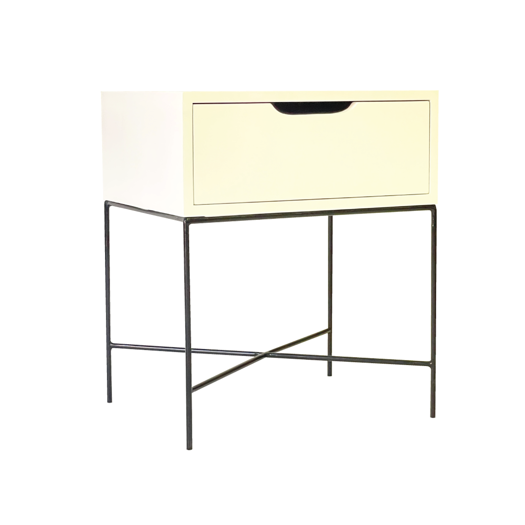 Everest Side Table One Drawer - Cutout Handle
