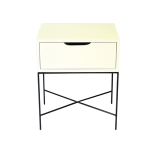Everest Side Table One Drawer - Cutout Handle