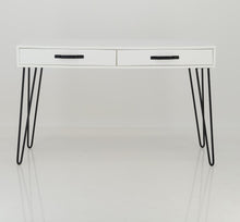 Load image into Gallery viewer, Fuji White Desk Two Drawer - Steel Handles
