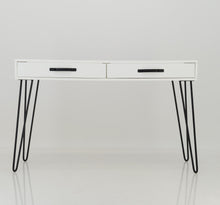 Load image into Gallery viewer, Fuji White Desk Two Drawer - Steel Handles
