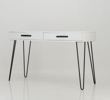 Load image into Gallery viewer, Fuji White Desk Two Drawer - Steel Handles
