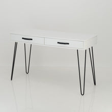 Load image into Gallery viewer, Fuji White Desk Two Drawer - Steel Handles
