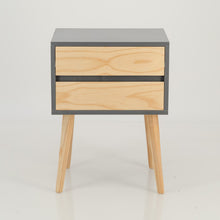 Load image into Gallery viewer, Nallo Grey Side Table with Two Drawers - Hidden Handles
