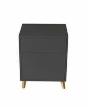 Load image into Gallery viewer, Dudula Grey Three Drawer Side Table
