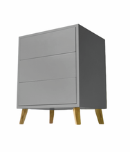 Load image into Gallery viewer, Dudula Grey Three Drawer Side Table
