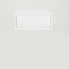 Load image into Gallery viewer, Fihlo White One Drawer Floating Side Table
