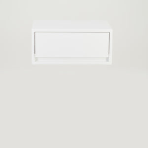 Fihlo White One Drawer Floating Side Table