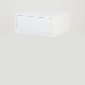 Fihlo White One Drawer Floating Side Table