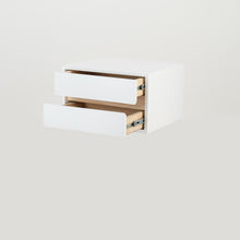Load image into Gallery viewer, Fihlo Two Drawer Floating Side Table - White

