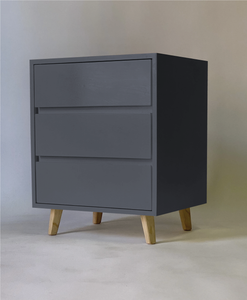 Fihlo Three Drawer Side Table - Grey
