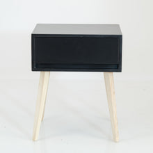 Load image into Gallery viewer, Fihlo Black One Drawer Side Table
