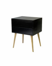 Load image into Gallery viewer, Fihlo Two Drawer Side Table Black
