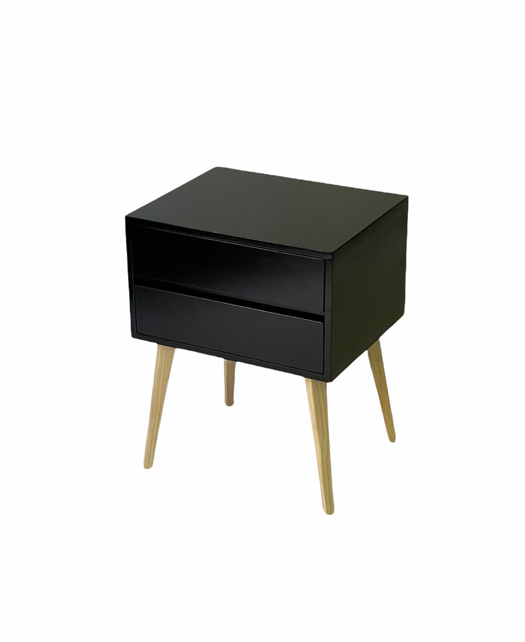 Fihlo Two Drawer Side Table Black