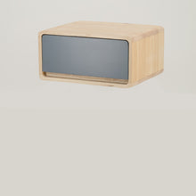Load image into Gallery viewer, Kuva Pine One Drawer Floating Side Table with Hidden Handle - Grey
