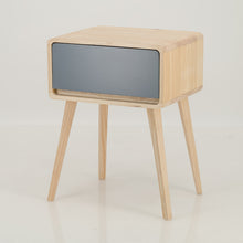 Load image into Gallery viewer, Kuva Pine One Drawer Side Table with Hidden Handle - Grey
