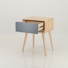 Load image into Gallery viewer, Kuva Pine One Drawer Side Table with Hidden Handle - Grey
