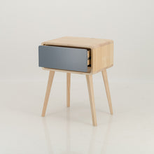 Load image into Gallery viewer, Kuva Pine One Drawer Side Table with Hidden Handle - Grey
