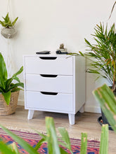 Load image into Gallery viewer, Secaleni Side Table Three Drawer White
