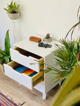 Load image into Gallery viewer, Secaleni Side Table Three Drawer White
