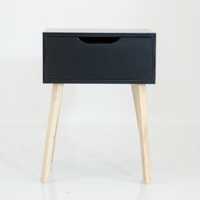 Load image into Gallery viewer, Secaleni Black Side Table Single Drawer
