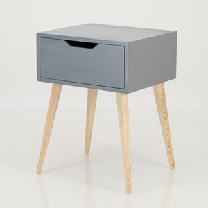 Secaleni Grey Side Table Single Drawer