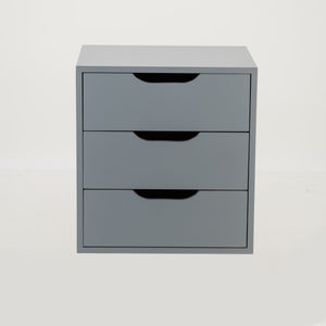 Secaleni Floating Side Table Three Drawer - Grey