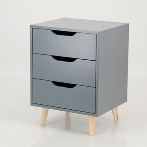 Secaleni Side Table Three Drawer - Grey