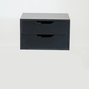 Secaleni Two Drawer Floating Side Table - Black