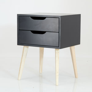 Secaleni Two Drawer Side Table - Black