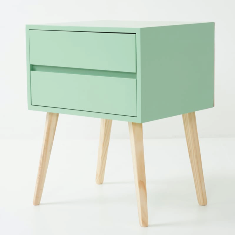 Fihlo Two Drawer Side Table - Sage