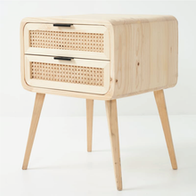 Load image into Gallery viewer, Kuva Cane Two Drawer Side Table
