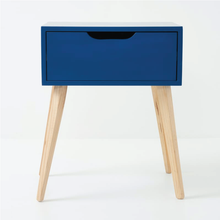 Load image into Gallery viewer, Secaleni Side Table Single Drawer - Kingfisher Blue
